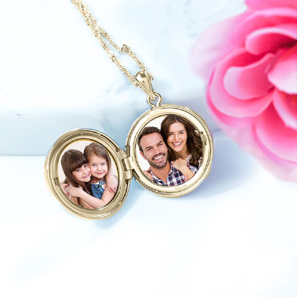 14K Yellow Gold Filled Round Locket Necklace X603362