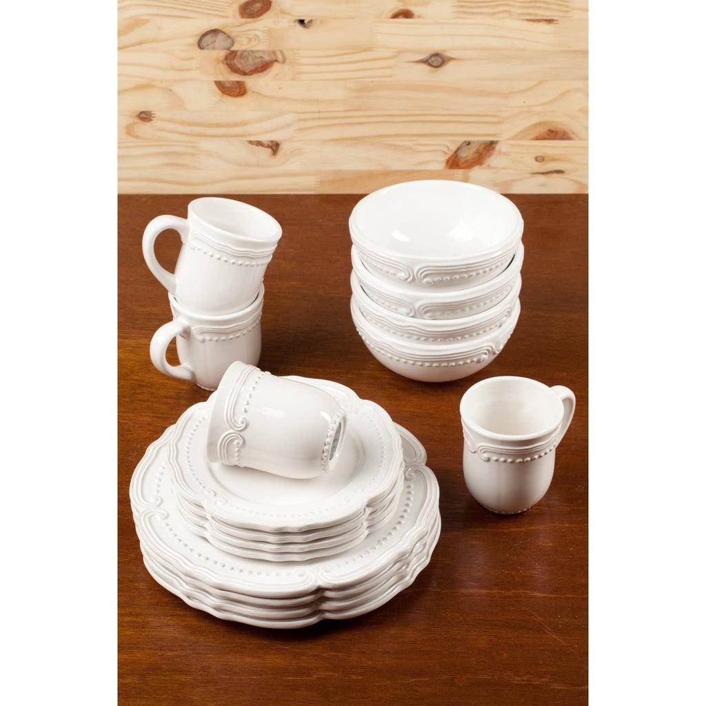 16 Piece White Dinnerware Set S3019