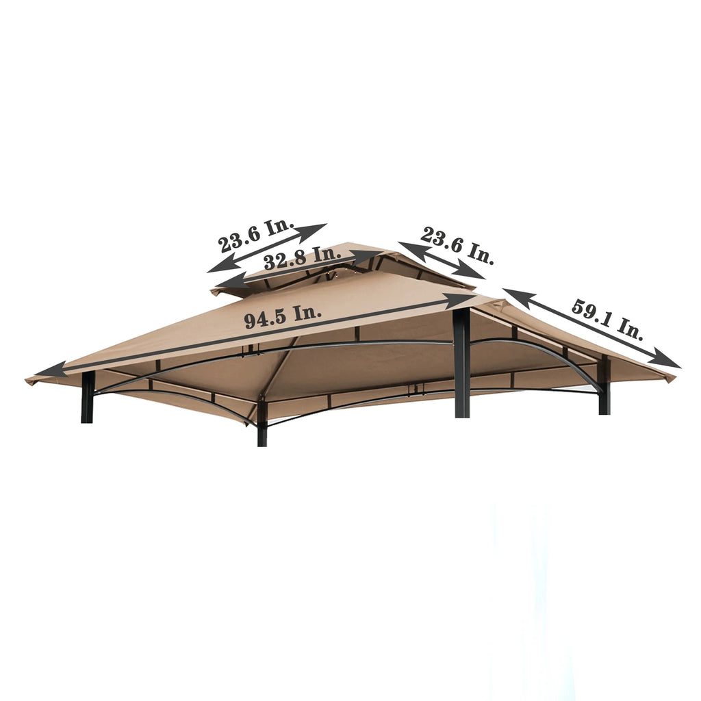 Beige Double Tier BBQ Tent Cover H39884