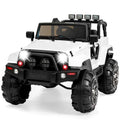 White 12V Kids Ride on Truck Car with Remote Control U78151