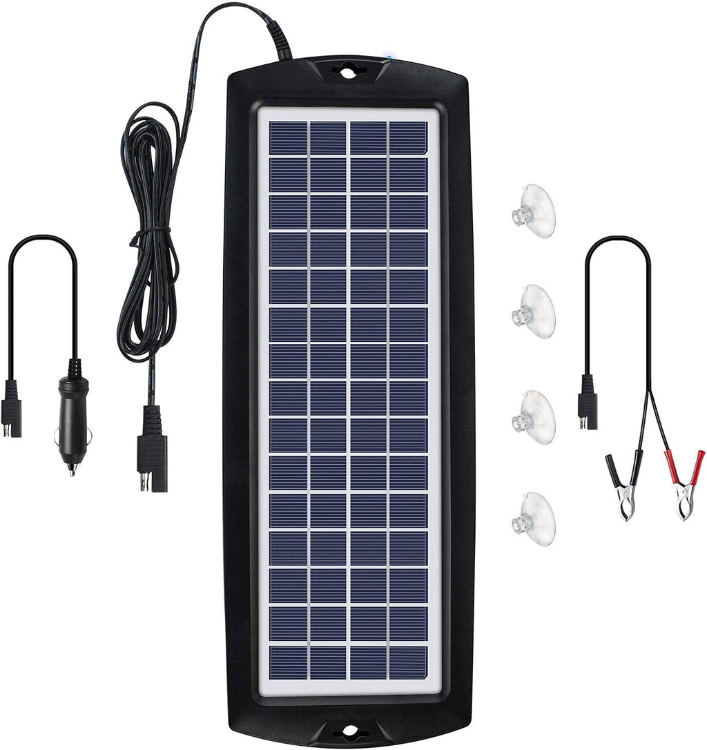 5W 12V Solar Car Battery Trickle Charger Maintainer T220