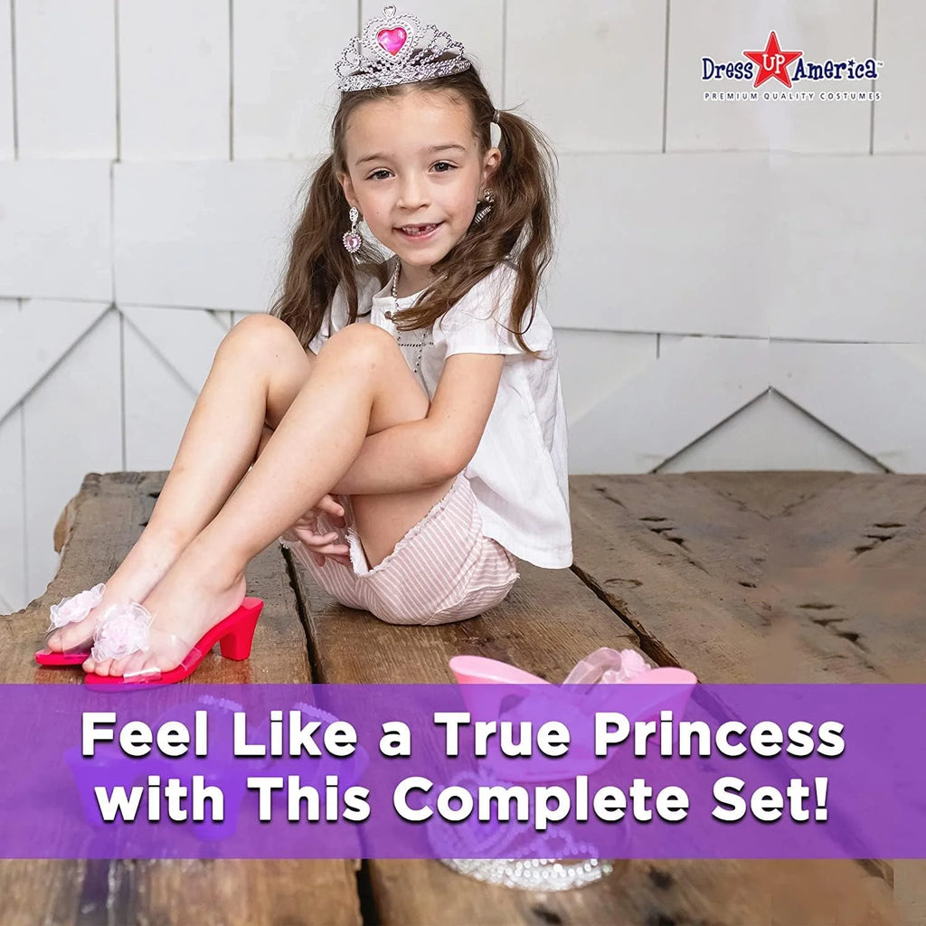 Princess Dress Up Set with Shoes, Crown & Jewelry S588