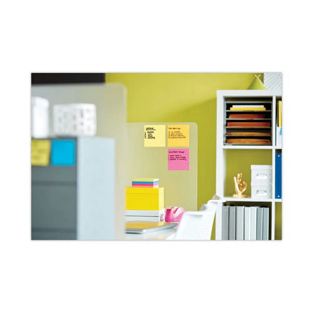 Pop-up Note Dispenser, Black/Clear, Includes (3) Canary Yellow Super Sticky Pop-up Pad, Bundle of 10 Packs A80602