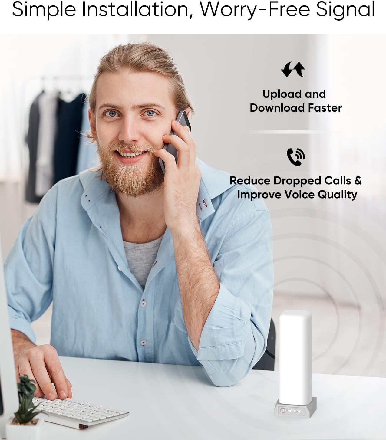 Cell Phone Booster Kit for Home Office, 3G 4G 5G Z22855