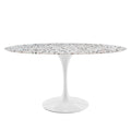 White Oval Wood Dining Table G802763