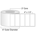 Inkjet Weatherproof White Gloss Labels, 1 Roll N700584