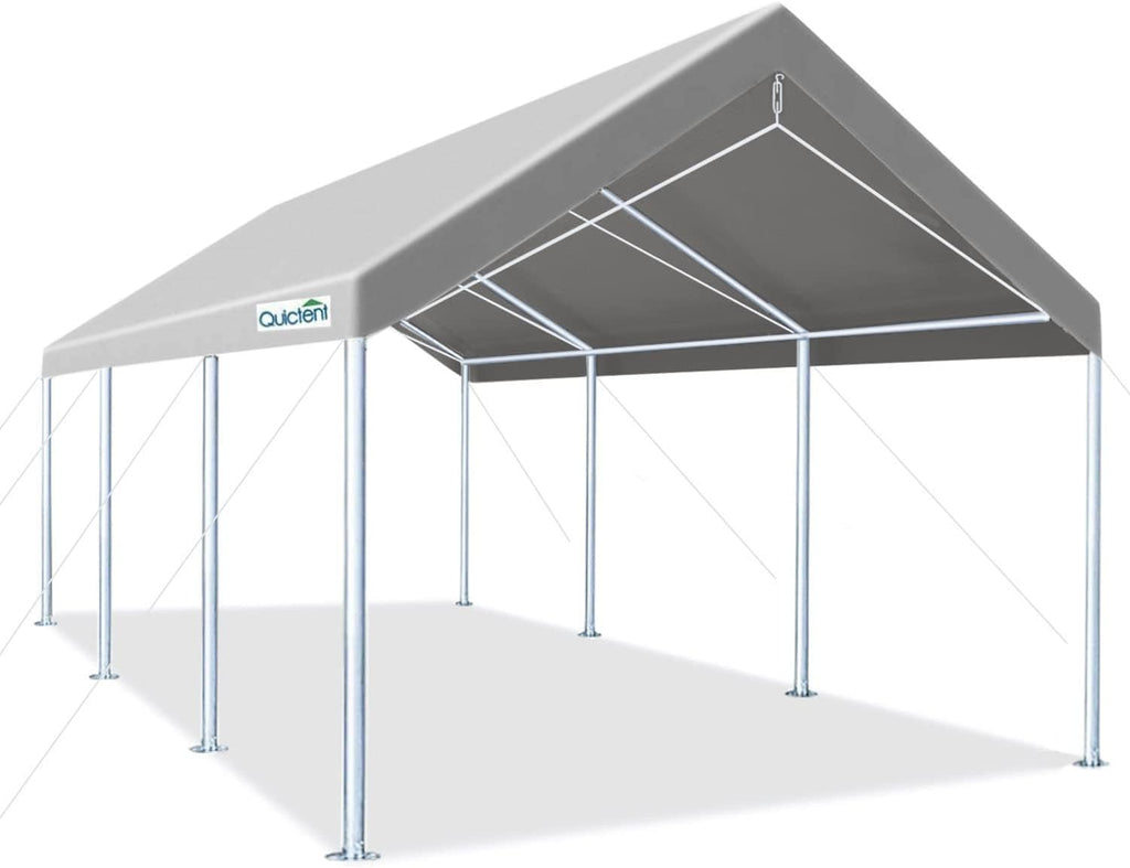 10’x20’ Galvanized Car Canopy Shelter with 4 Reinforced Steel Cables A865294