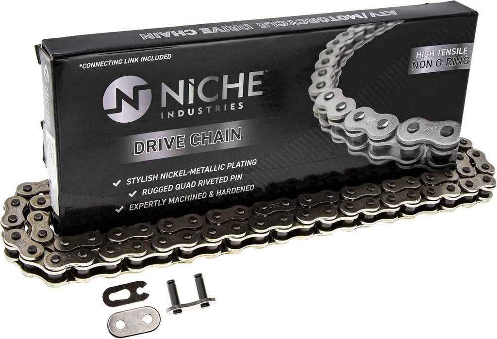 Drive Sprocket Chain Combo Front 13 Rear 40 Tooth 520NZ Standard 92 Links Pack of 2 Y884