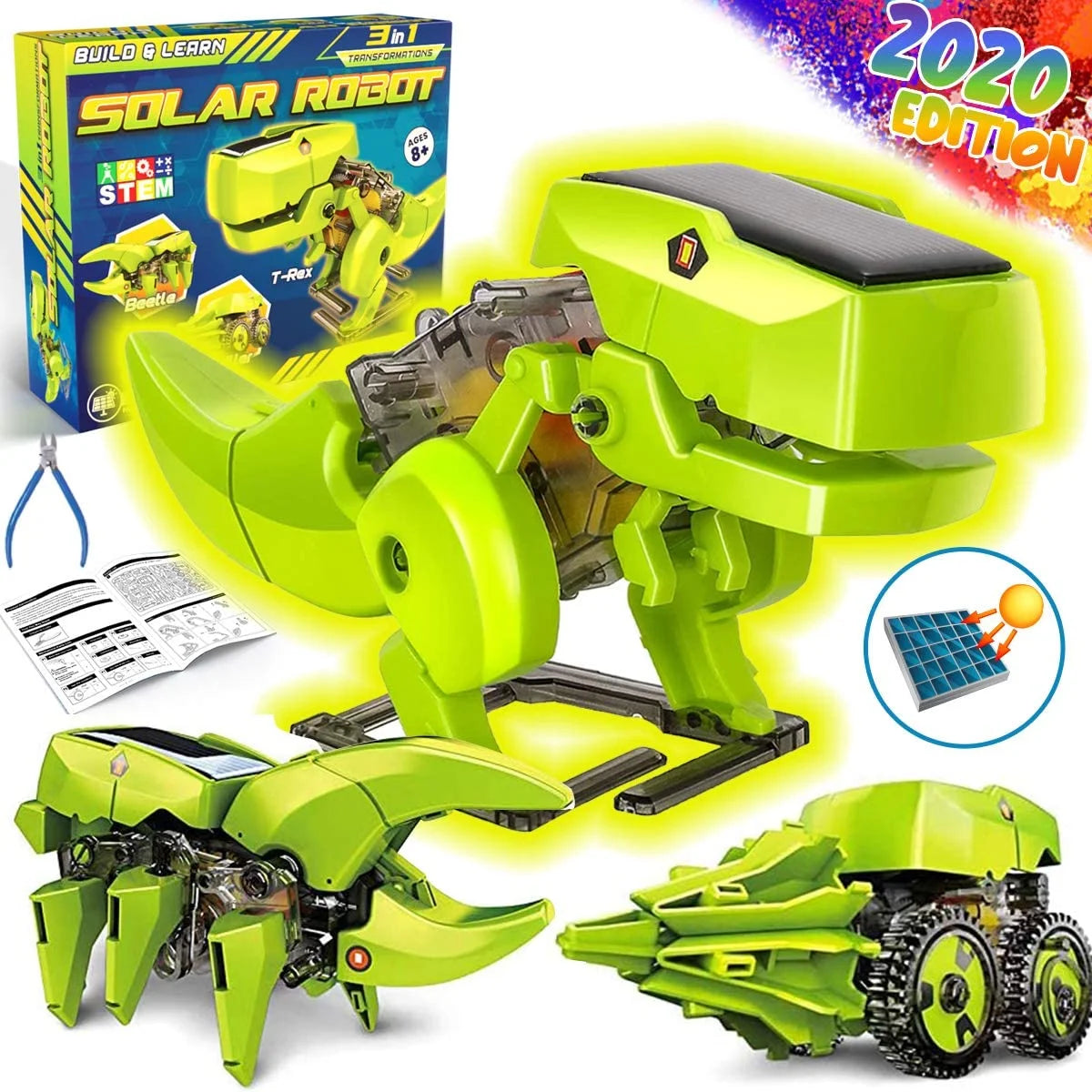 3 in 1 Solar STEM Robot Building Kit for Kids Ages 8 9 10 11 12 U7258