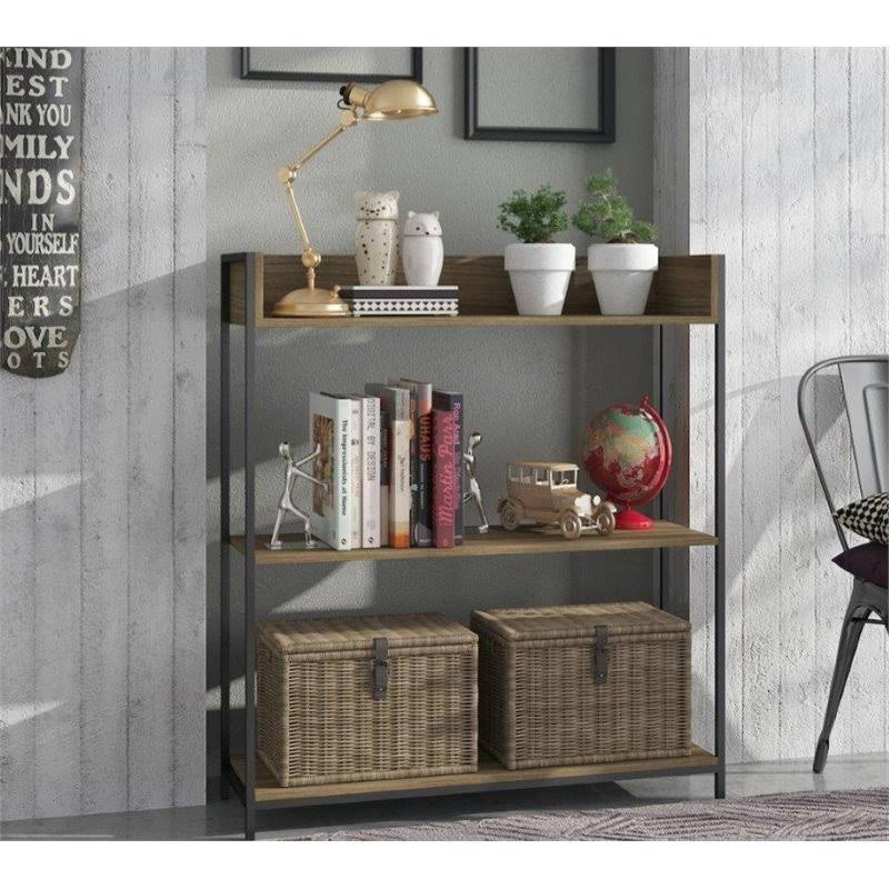 3 Shelves Dark Oak Bookcase D137533