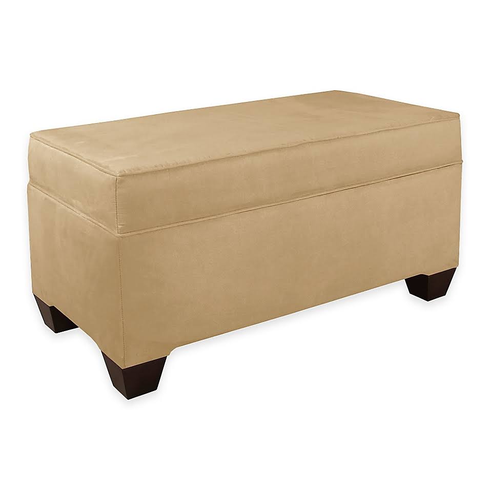 Beige Velvet Bench I526