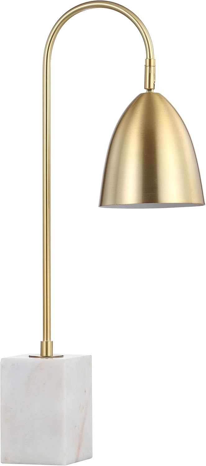 Gold Arched Metal Table Lamp with Marble Base C3951