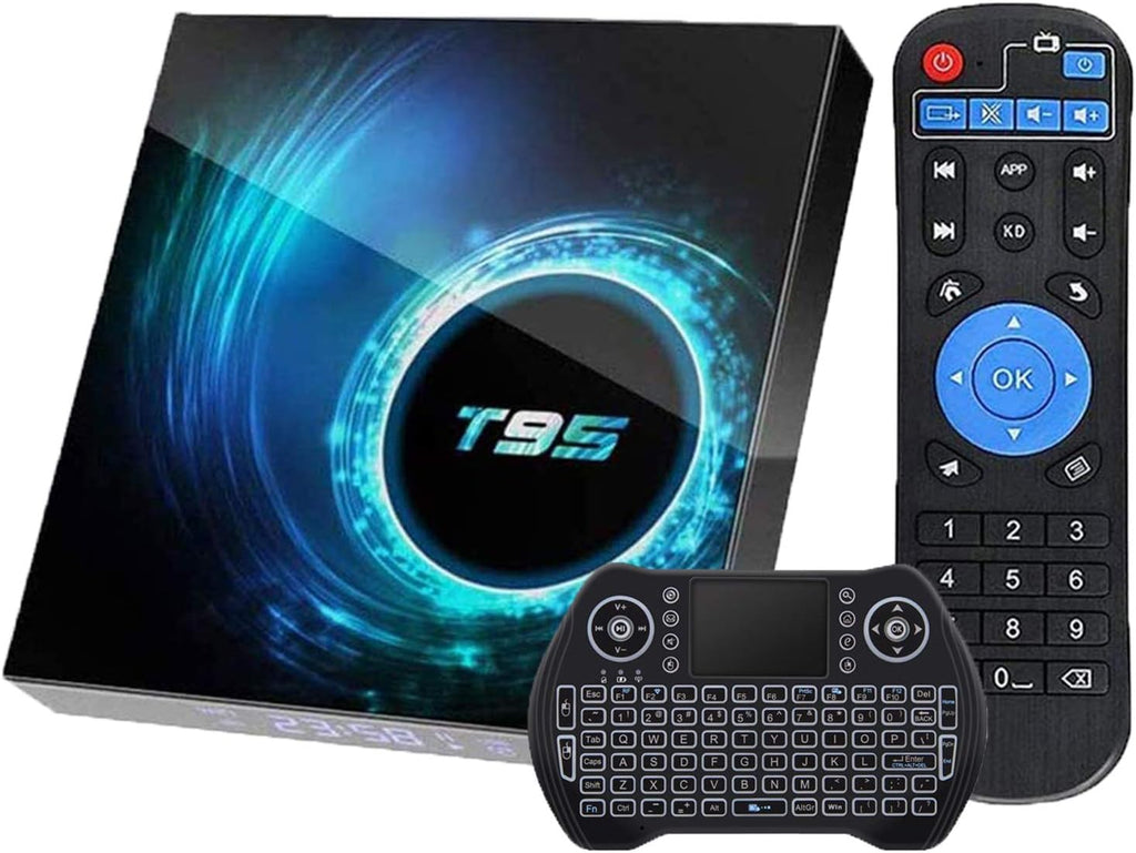 Android TV Box 4GB Ram 32GB Rom QuadCore Dual WiFi 4K Ultra HD Media Player Pack of 2 A955