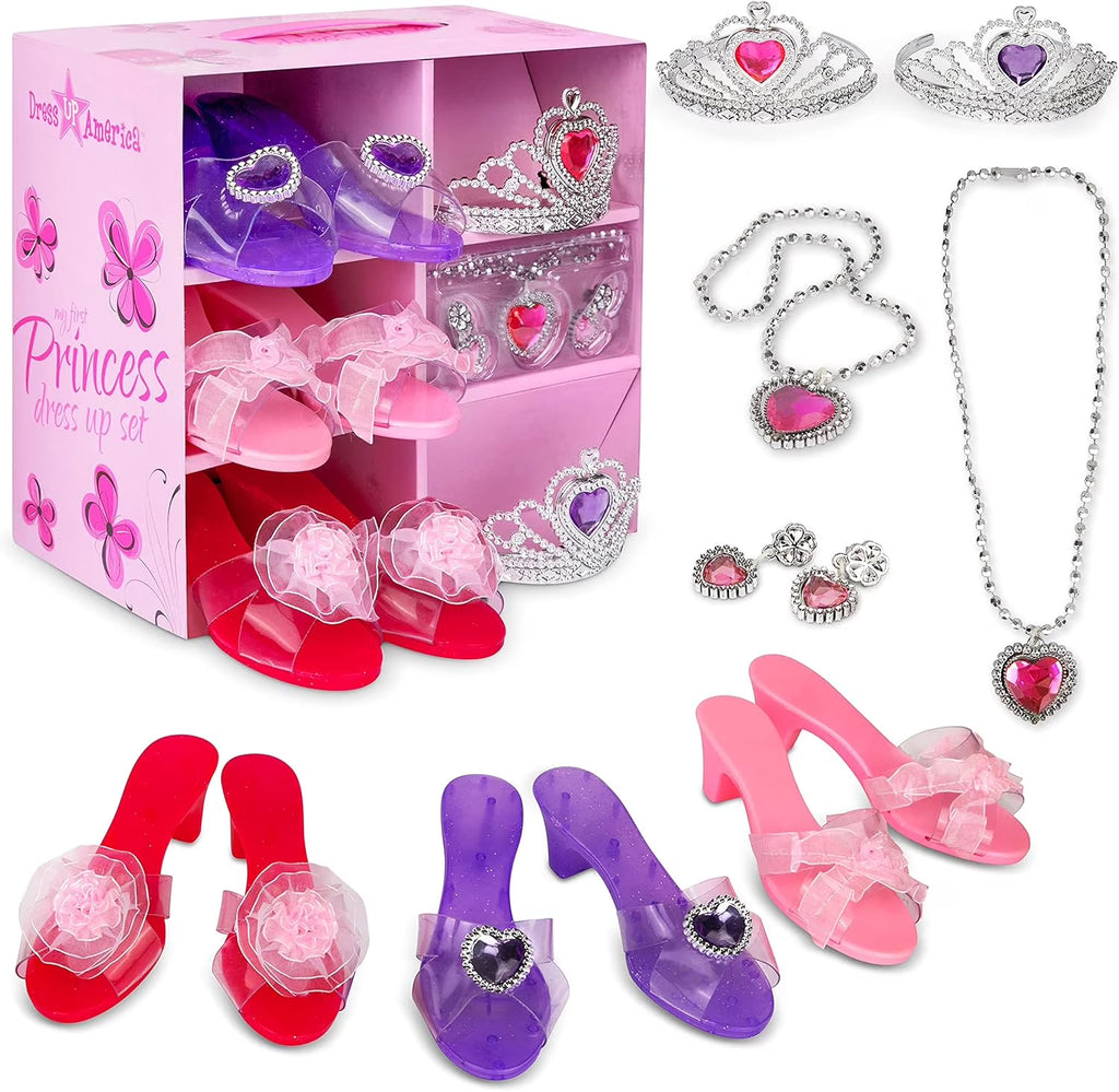 Princess Dress Up Set with Shoes, Crown & Jewelry S588