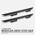 Matte Black Modular Drop Step Side Nerf Bars Rail Running Boards E196834