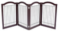 Wire Dog Gate with Arched Top, 4 Panel, 30 inch Tall Pet Puppy Safety Fence O86659