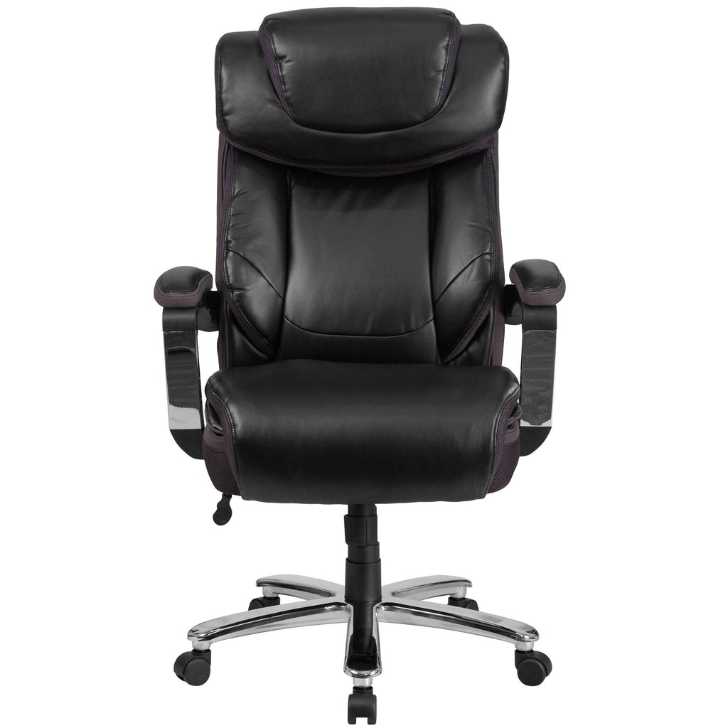 Black LeatherSoft Ergonomic Office Chair with Adjustable Headrest C2999