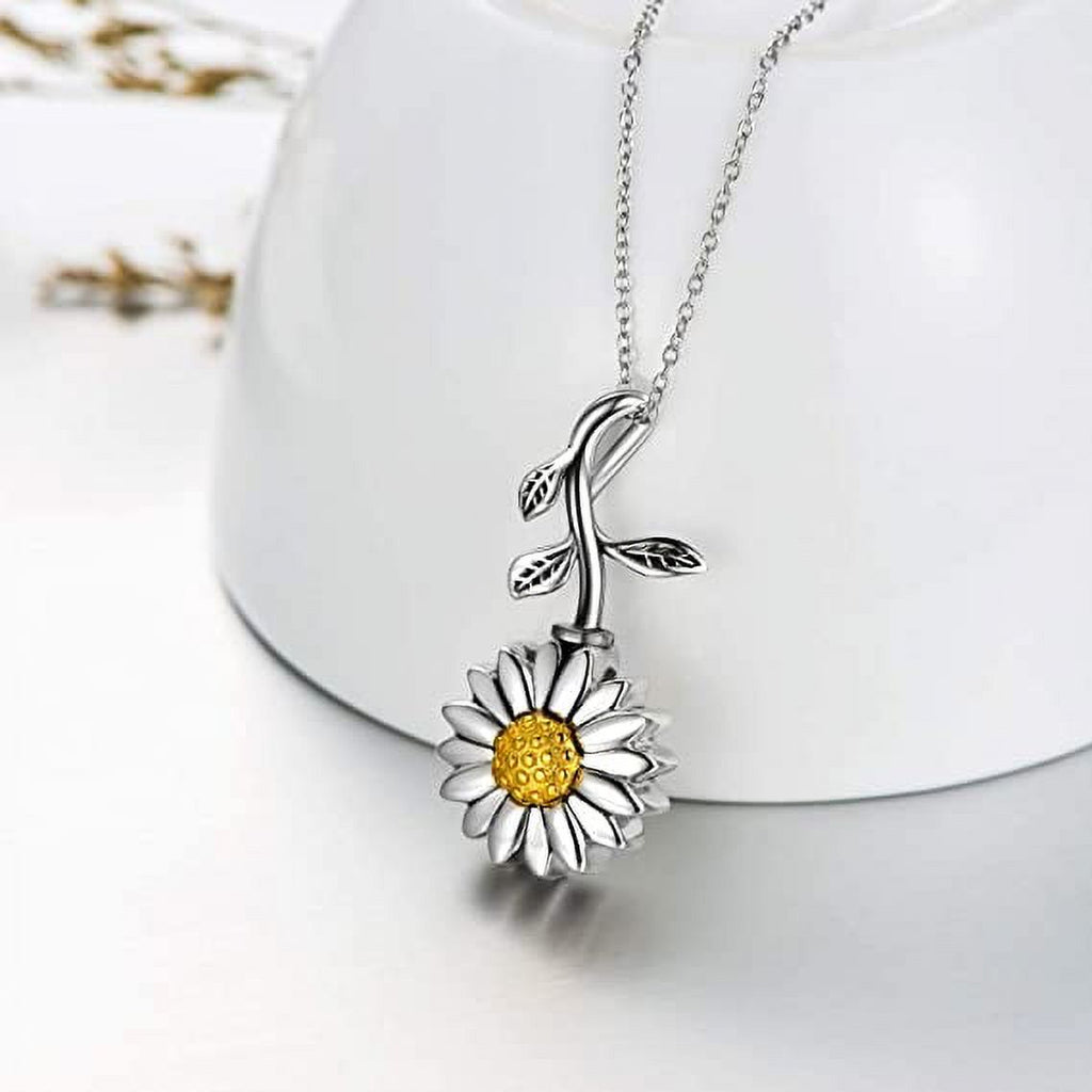 925 Sterling Silver Urn Necklace Pendant Locket B900265