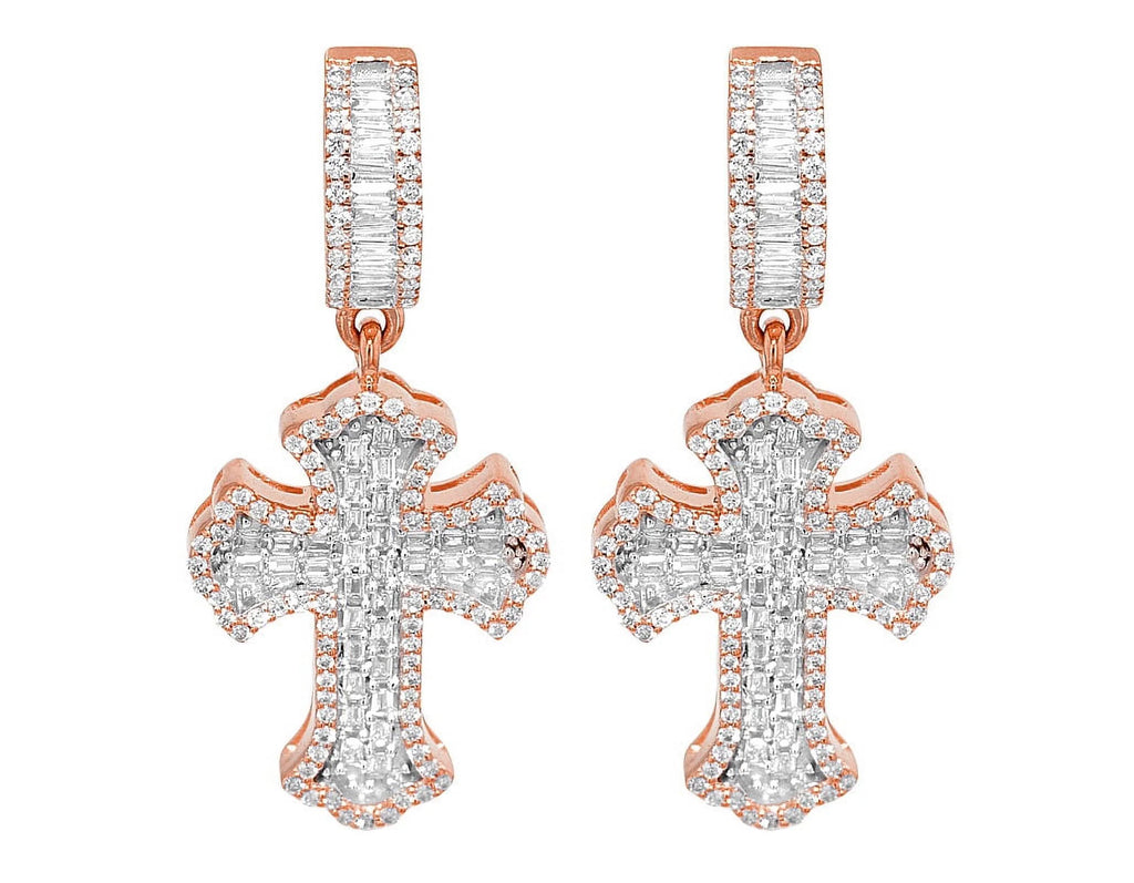 1.20 CT Diamond Dangle Drop Earrings White Gold V26845
