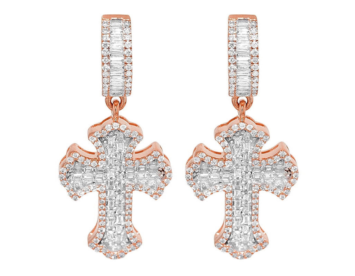 1.20 CT Diamond Dangle Drop Earrings White Gold V26845