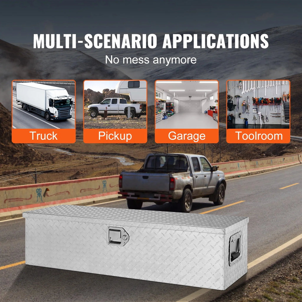 Heavy Duty Aluminum Bar Tread Truck Tool Box S363