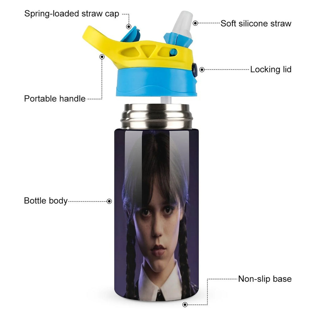 Stainless Steel Vacuum Insulated Water Bottle With Straw E802392