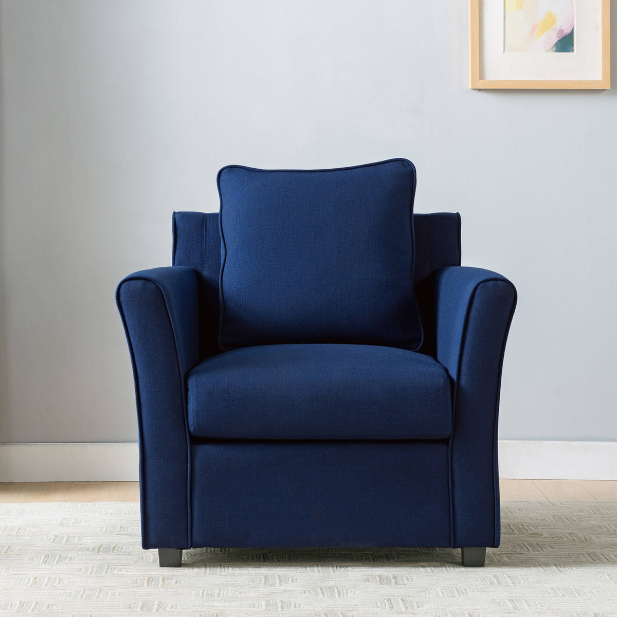 Grey Faux Leather Club Chair H3904