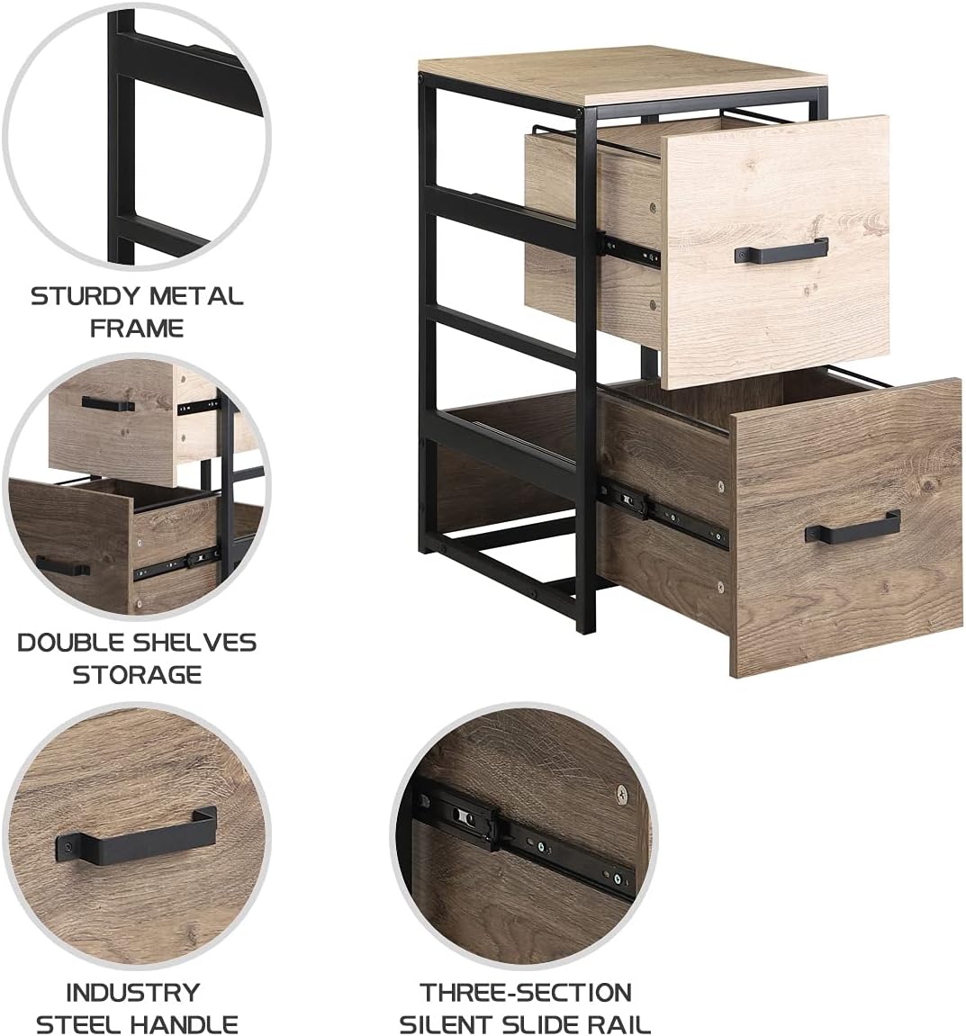 2 Drawer Metal File Cabinet I40647