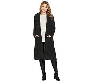 Dark Charcoal Duster with Oversized Lapels P980