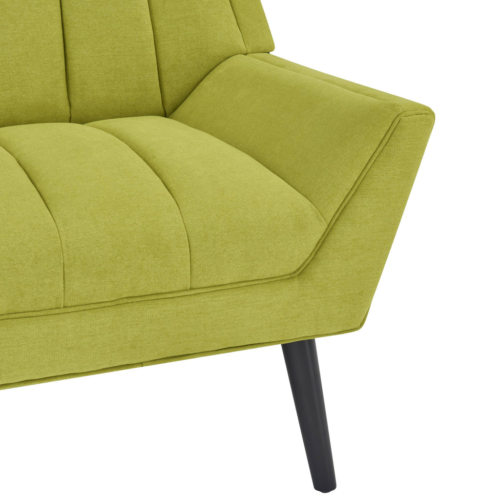 Turquoise Blue Velvet Channel Tufted Armchair Q639867