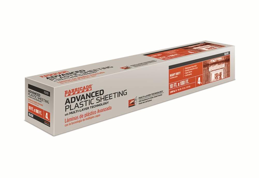 Black 10-ft x 100-ft 4-Mil Plastic Sheeting D818