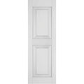12 in. x 47 in. Primed Pine Raised Panel Shutters Pair T500