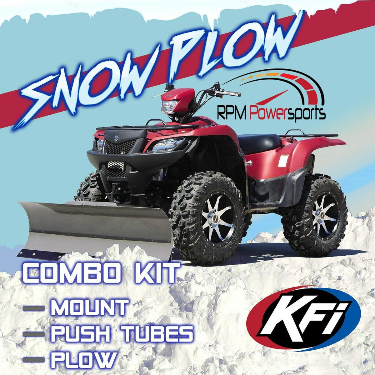 48 ATV Steel Blade Snow Plow Kit V9384