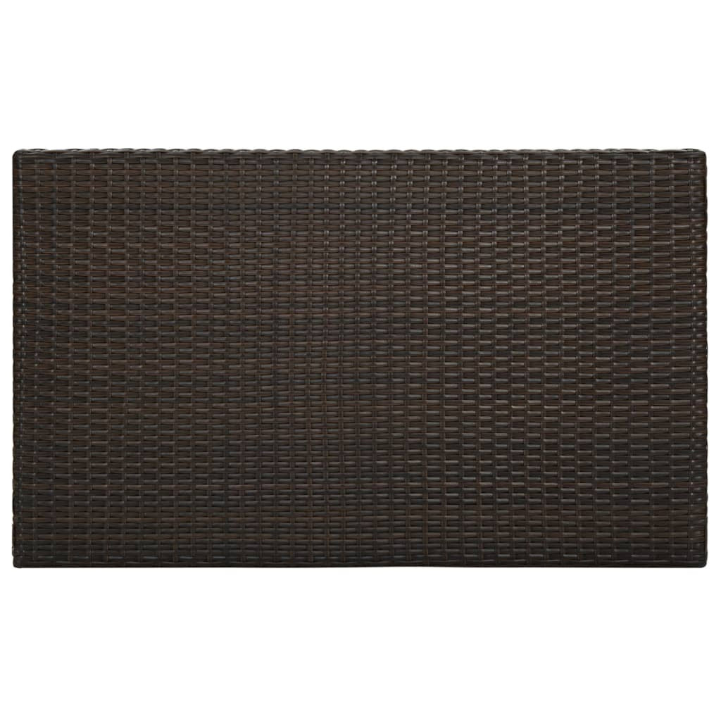 Brown Poly Rattan Patio Bar Table E28908