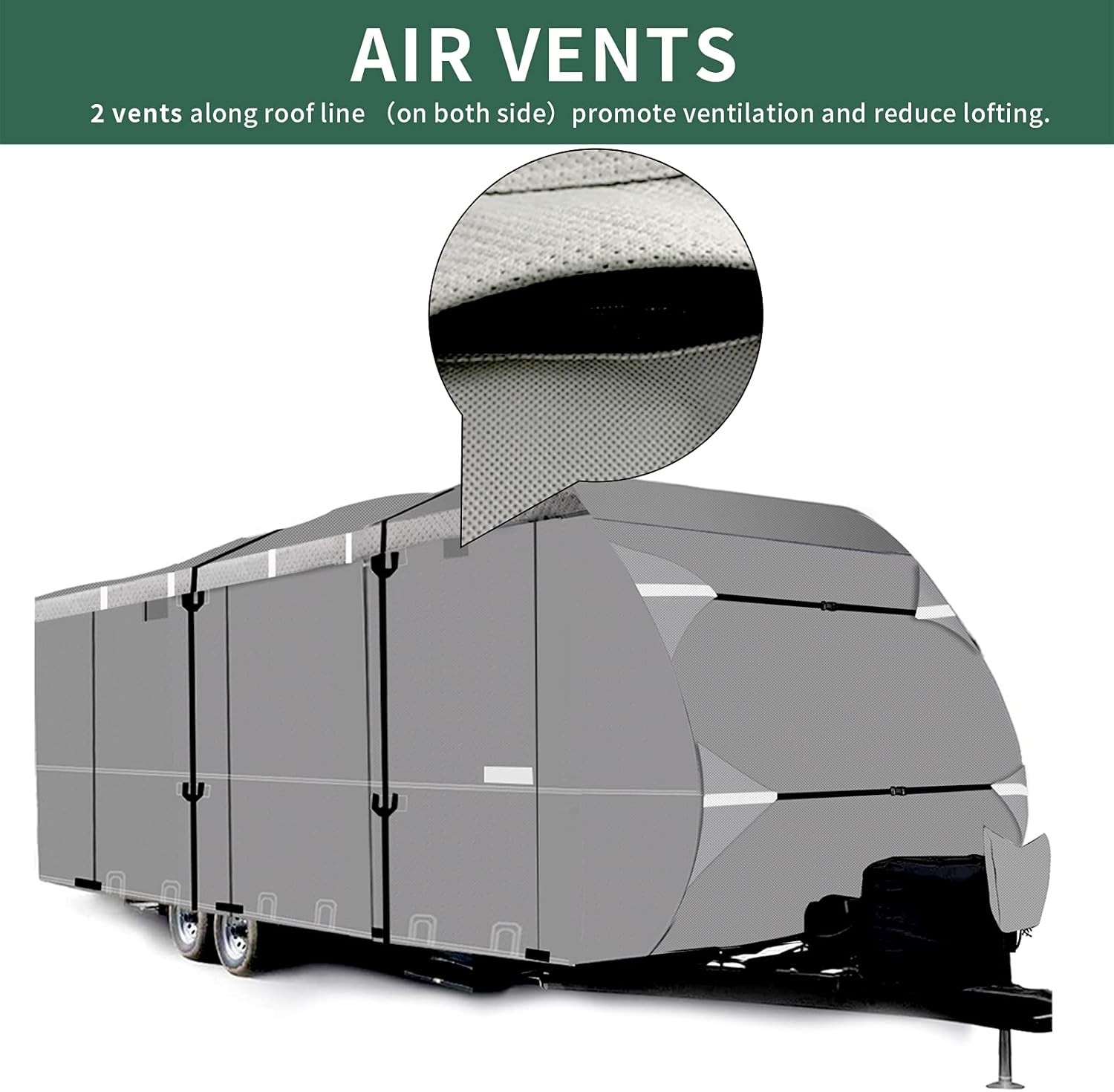 24ft Waterproof 6 Layers RV Travel Trailer Cover with Tongue Jack Cover M766544