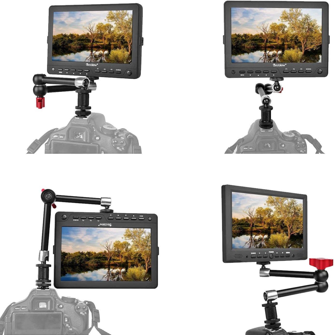 11inch Adjustable Articulating Friction Magic Arm with Large Super Clamp V79010