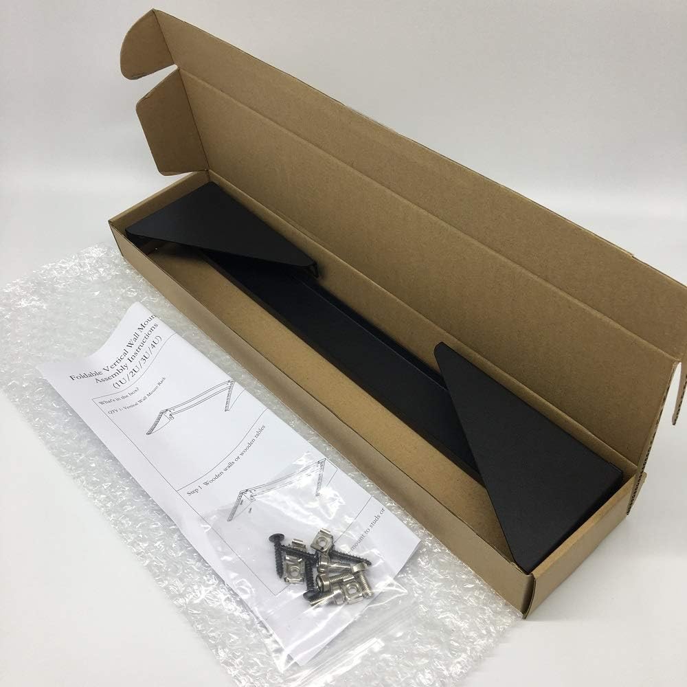 2U Light-Loading Foldable 19 Inches Cold Rolled Steel Vertical Wall Mount Rack P87587
