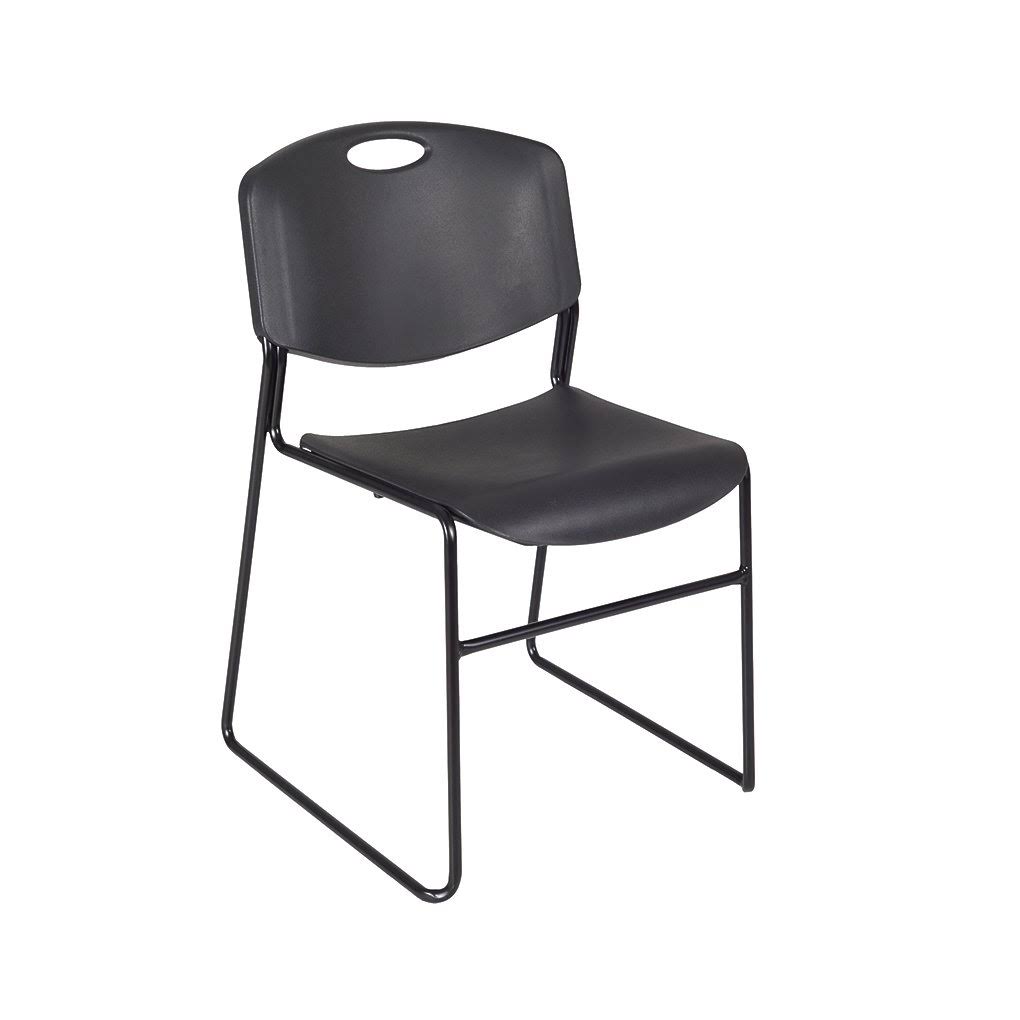 48x22 Square Breakroom Table with 4 Stack Chairs D530804