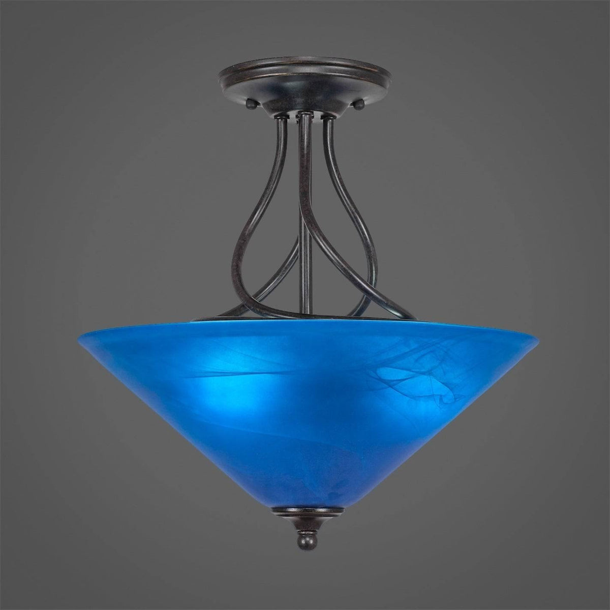 Three Light Semi-Flush Mount Dark F13805
