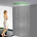 Brushed Nickel LED Ceiling Mounted Rain Shower Head Q3154