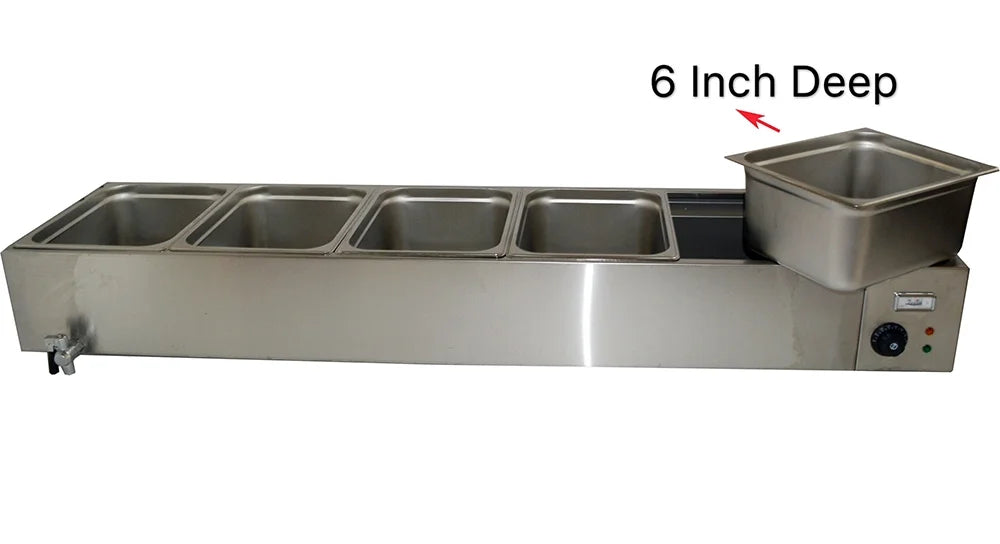 5-Pot Buffet Warmer Steam Table H145