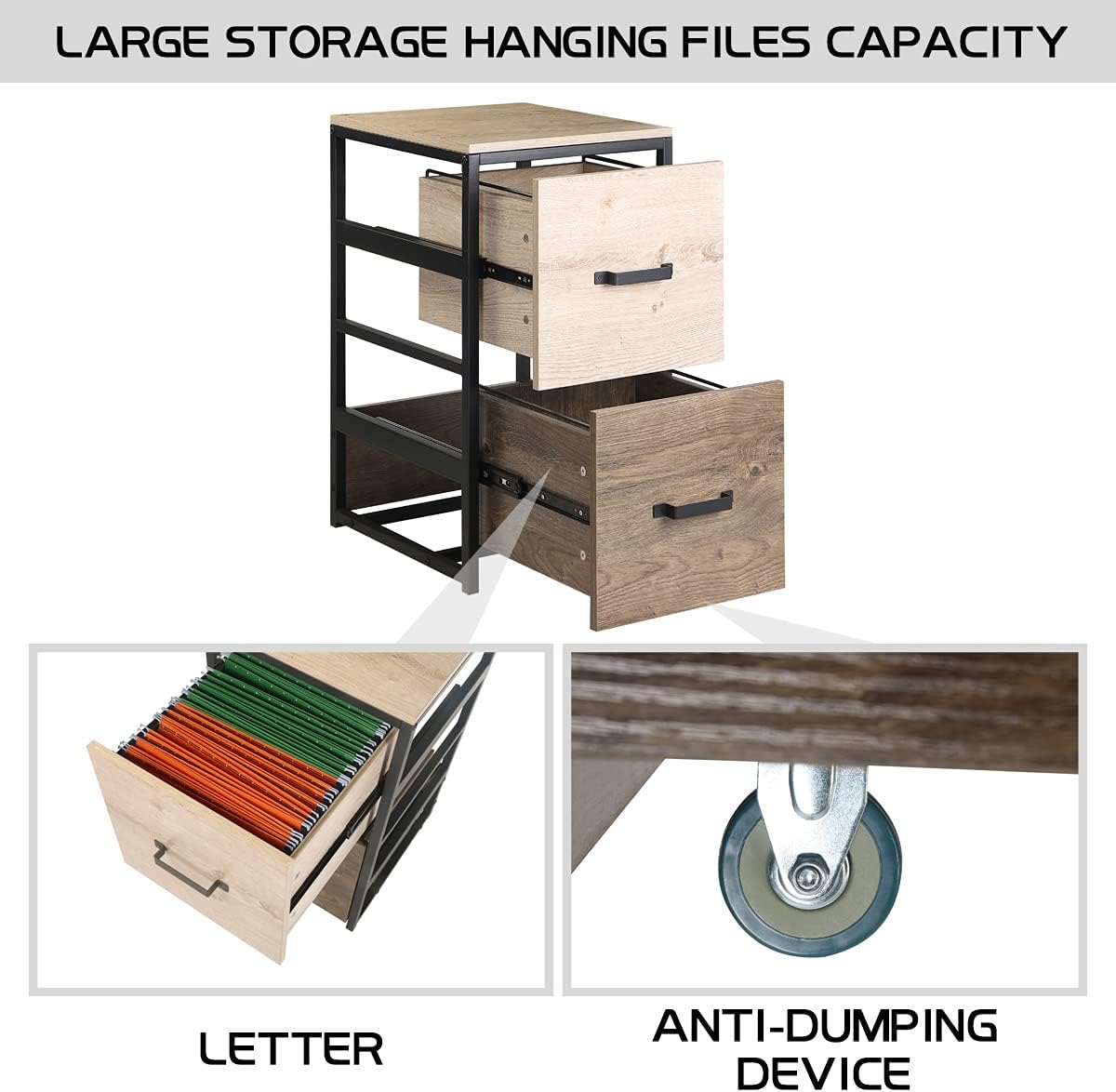 2 Drawer Metal File Cabinet I40647