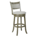 Antique Grey Swivel Stool with Solid Back M4722