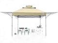 10x17 Instant Pop Up Canopy Tent with Ventilation and Adjustable Dual Half Awnings Black U22981