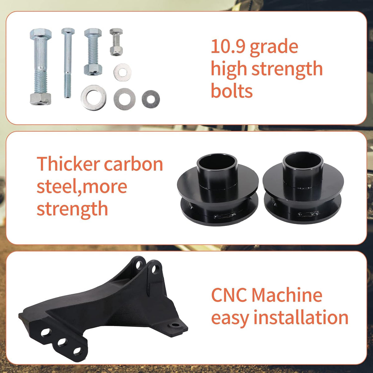 2.5” Leveling Kit with Track Bar Relocation Bracket S66478