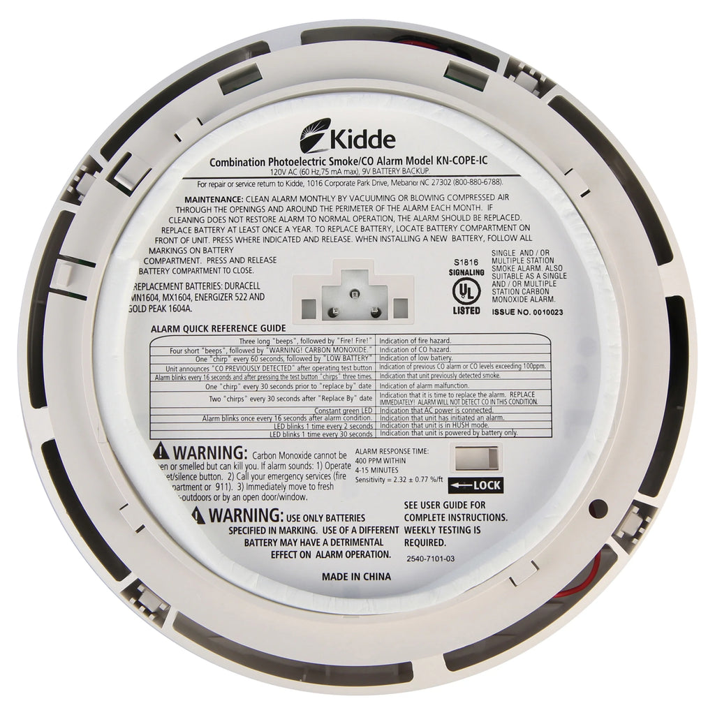 Hard-Wired Photoelectric Smoke and Carbon Monoxide Detector X8103