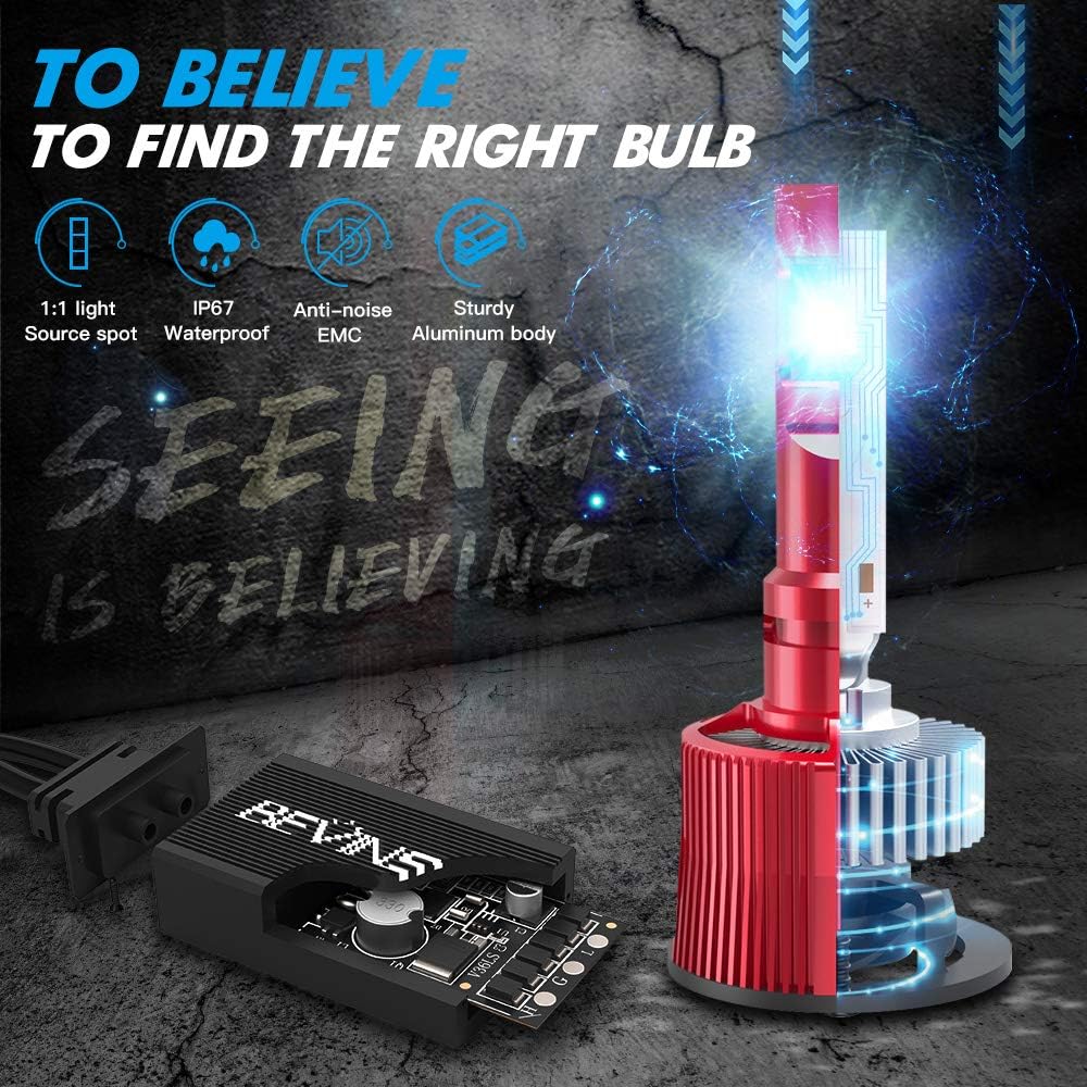 H11/H9/H8/H16 LED Headlight Bulbs 2pcs Pack of 2 Y749