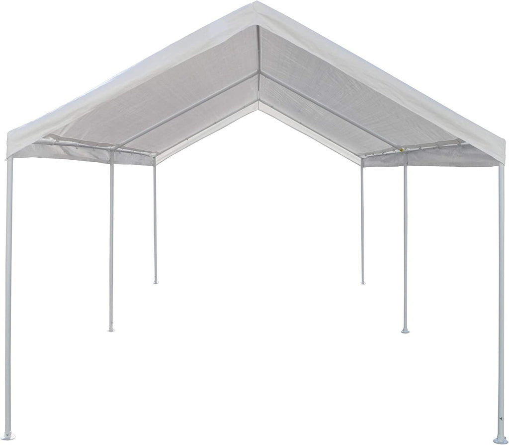 White 10' x 15' Carport Shelter J3773