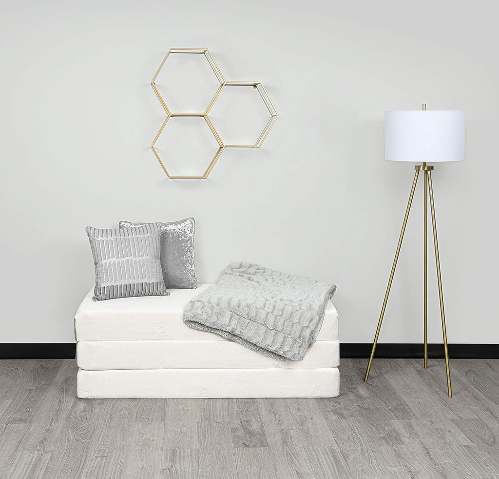 Twin XL Tri Folding Memory Foam Mattress with Washable Cover X2269