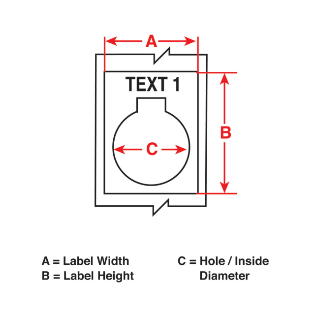 Raised Panel Label, 1.2 in W x 1-1/2 in H O75180